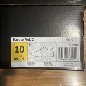 NWT Harden Vol. 2 Adidas - Men’s size 10